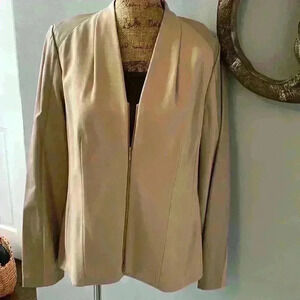 Lafayette 148 leather trim blazer NWT size 16